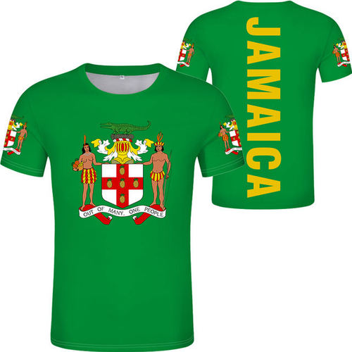 1 MOQ New Design Jamaica Souvenirs  Personalize Jamaican Flag Green T-Shirts Bulk  Sporty Chic Men's T-Sh