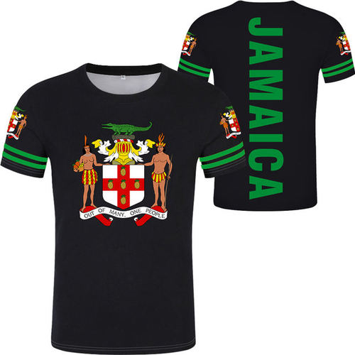 1 MOQ New Design Jamaica Souvenirs  Personalize Jamaican Flag Green T-Shirts Bulk  Sporty Chic Men's T-Sh