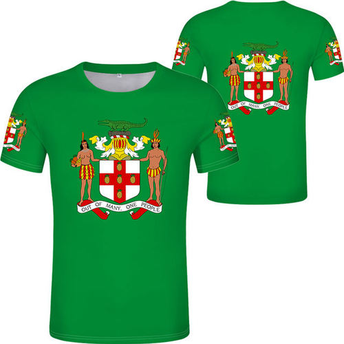 1 MOQ New Design Jamaica Souvenirs  Personalize Jamaican Flag Green T-Shirts Bulk  Sporty Chic Men's T-Sh