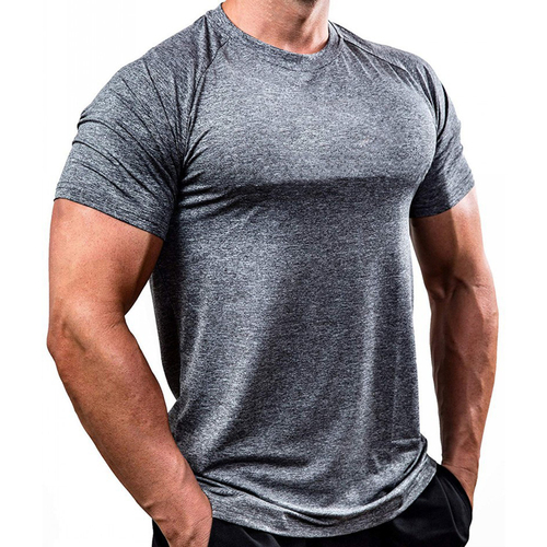  Private Label Mens Tops Bodybuilding Fitness Muscle Showing Compressed Tight Fit Design Gym Wear Men's Shirts
