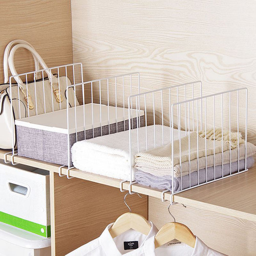  Durable White Metal Closet Separators Organizer Wood Shelf Divider Organization Dividers For Wire Shelving