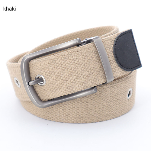 Hot Selling Men's Nylon Material 40MM Needle Buckle Braided Color Thickened Cotton Belt Needle Belt Buckle