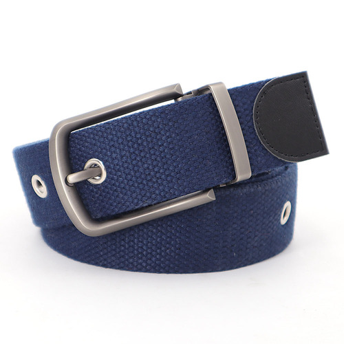  Hot Selling Men's Nylon Material 40MM Needle Buckle Braided Color Thickened Cotton Belt Needle Belt Buckle