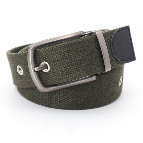  Hot Selling Men's Nylon Material 40MM Needle Buckle Braided Color Thickened Cotton Belt Needle Belt Buckle