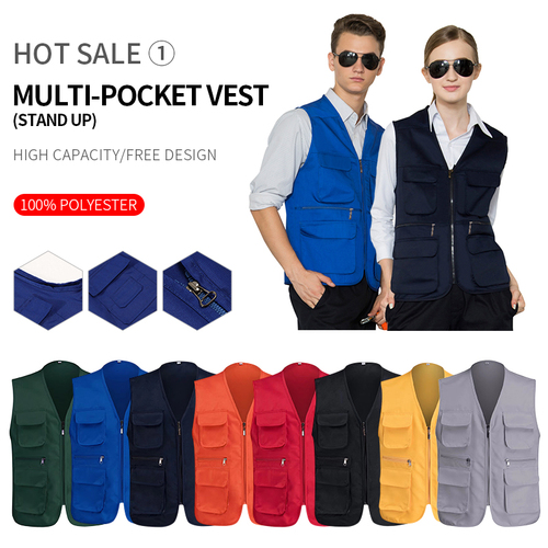 High Quality Men's Vests & Waistcoats Cargoes Fisherman Vest Waistcoat Hiking Camping Journalist Vest