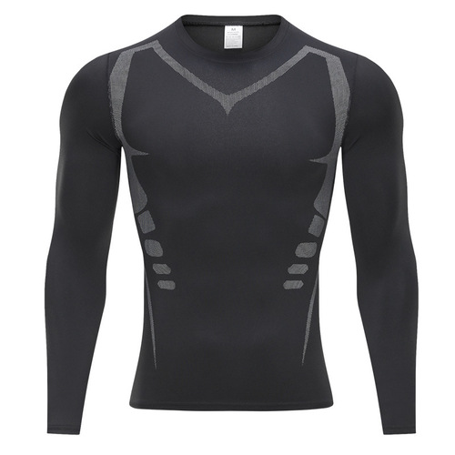 Topgear New Fashion Hot Sales Style Long Sleeve Elastic Fitness Clothes Sports Compression Clothes