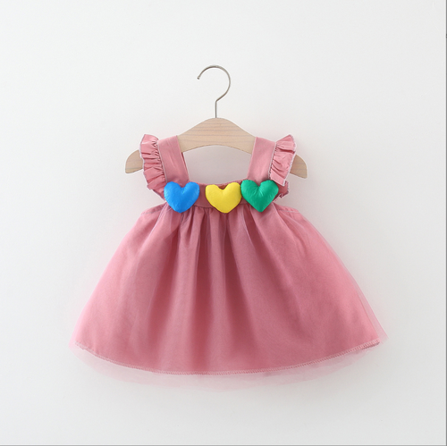 Girls Dress Western Style Summer Dress Baby Sling Little Princess Dress Baby