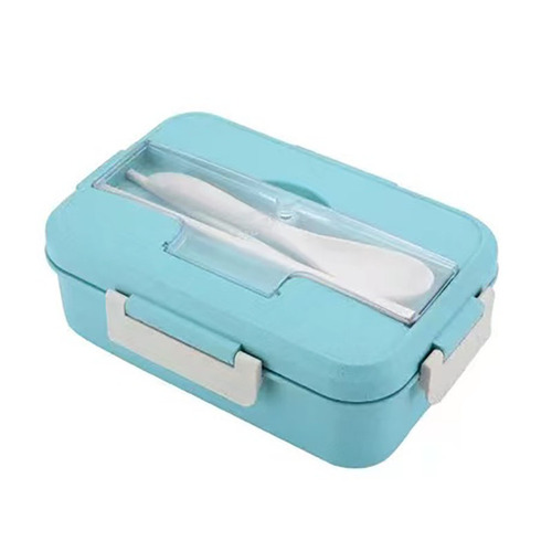 Free plastic cutlery 100% food grade microwave safe food container biodegradable wheat straw school bento lunch box