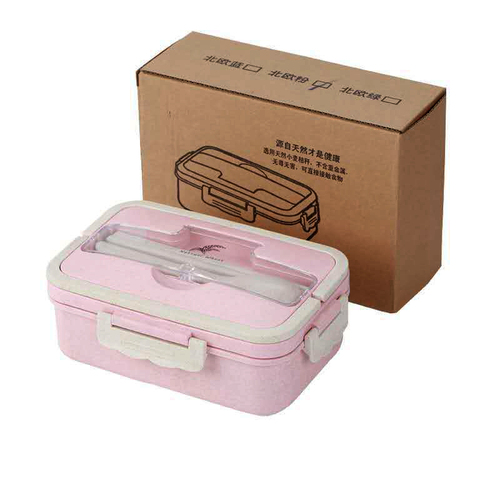 Food Container for Food Bento Box Japanese Biodegradable Lunch Box for Kids with Compartment Leakproof Lunchbox Dinnerwa
