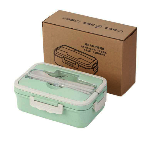 Food Container for Food Bento Box Japanese Biodegradable Lunch Box for Kids with Compartment Leakproof Lunchbox Dinnerwa