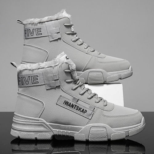 Winter Snow Boots Men Ankle Warm Fur Shoes Plus Size Hiking Boots for Men