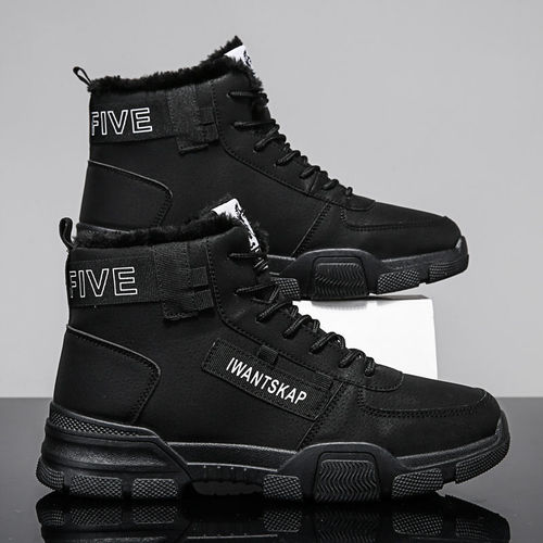 Winter Snow Boots Men Ankle Warm Fur Shoes Plus Size Hiking Boots for Men