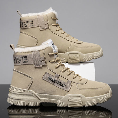 Winter Snow Boots Men Ankle Warm Fur Shoes Plus Size Hiking Boots for Men