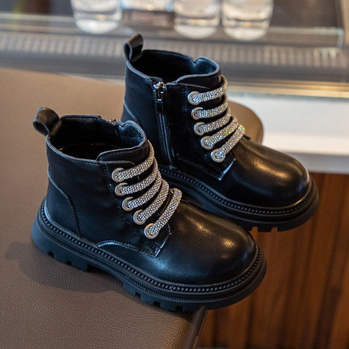 Winter Kids Designer Child Non-Slip Boy Girl Outdoor Snow Walking Warm Martin Boot Shoes For Girl