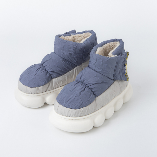 Women's Winter Warm Faux Suede Ankle & Bootie Snow Boots Women Man Fuzzy Slippers Memory Foam Comfort