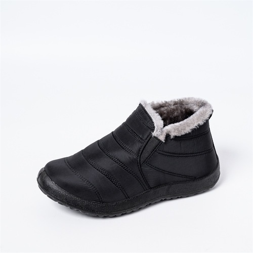 Winter Plush Keep Warm Shoes PU Leather Upper Shoes Anti-Slip Cotton Snow Boot Unisex Shoes