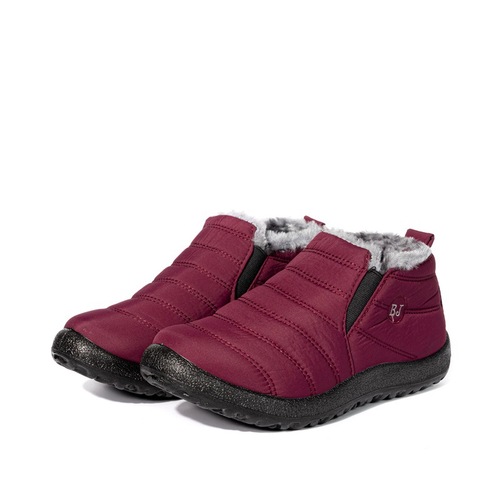 Winter Plush Keep Warm Shoes PU Leather Upper Shoes Anti-Slip Cotton Snow Boot Unisex Shoes
