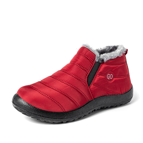 Winter Plush Keep Warm Shoes PU Leather Upper Shoes Anti-Slip Cotton Snow Boot Unisex Shoes