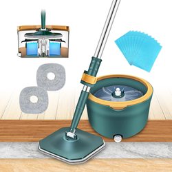 Easy Wring Mop for Floor Cleaning Spin Mop and Bucket With Wringer Set