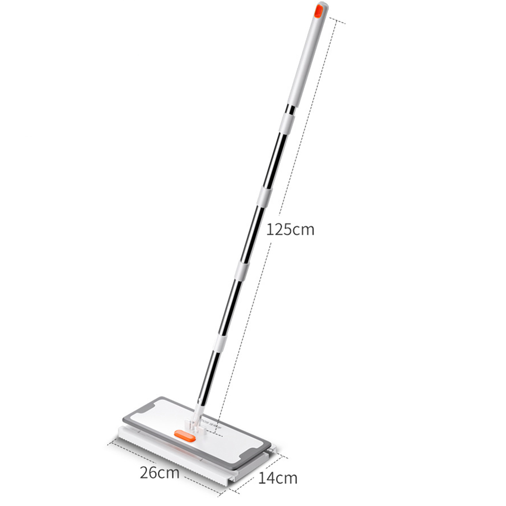 JOYBOS Patent Spin Microfiber Mop System Hands-Free Cleaning Mop With 2 Bag of Refill Reusable Mop Pads Stainless Steel 
