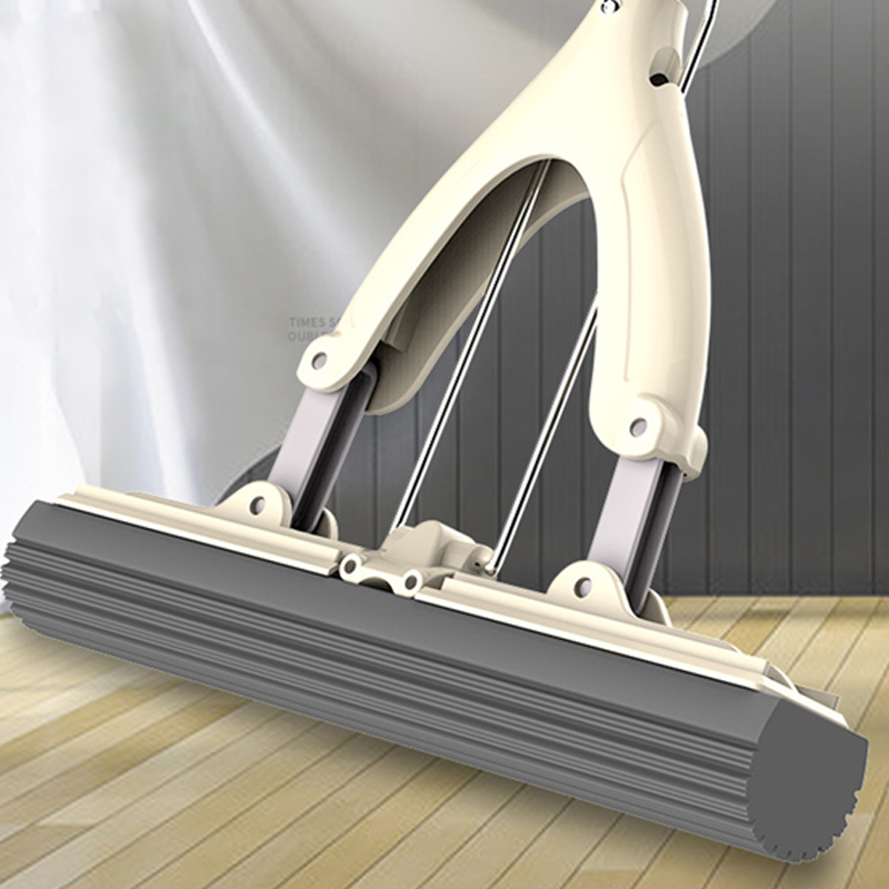 Fold Telescopic Rod Sponge Absorbent Mop Floor Cleaner Flat Mops Cleaning