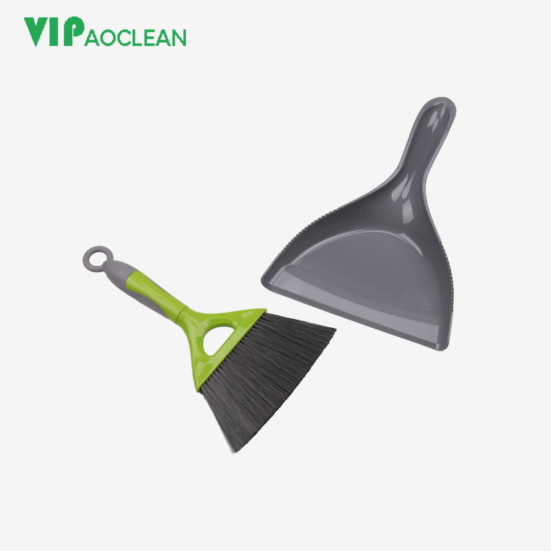 VIPaoclean Small Broom and Dustpan Set Mini Dustpan and Brush Set Hand Broom