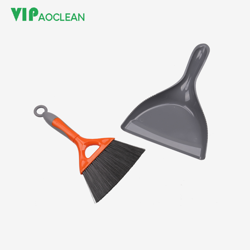 VIPaoclean Small Broom and Dustpan Set Mini Dustpan and Brush Set Hand Broom