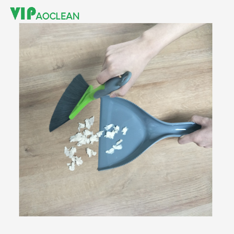 VIPaoclean Small Broom and Dustpan Set Mini Dustpan and Brush Set Hand Broom