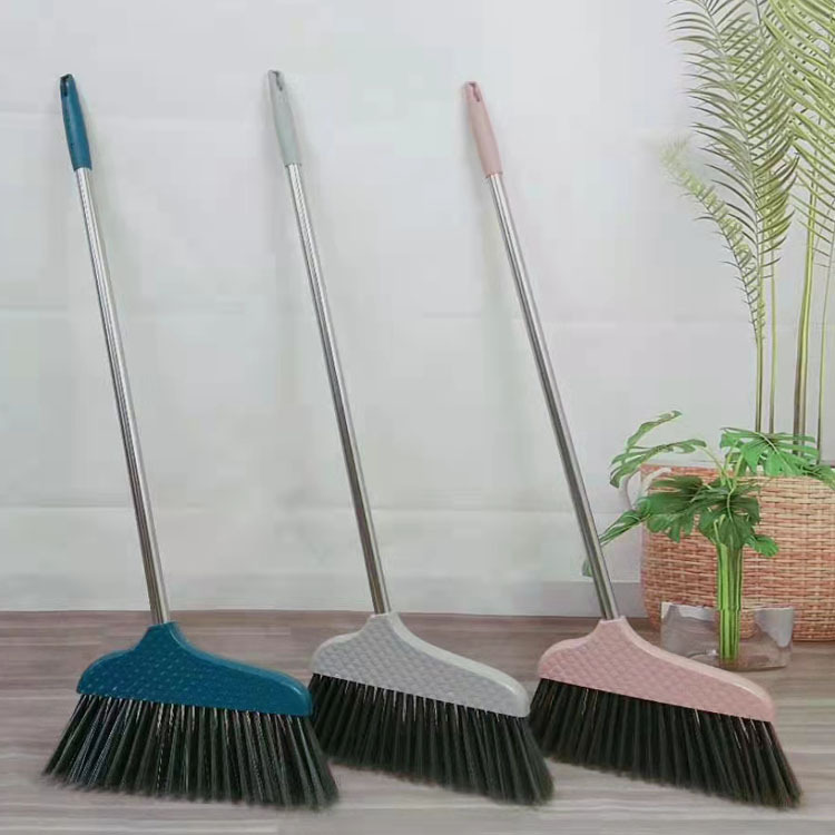   Durable Widening Brush Cleaning Tool Long Metal Handle Scraping Household Cleaning 45 Bevel Design Dustpan And 