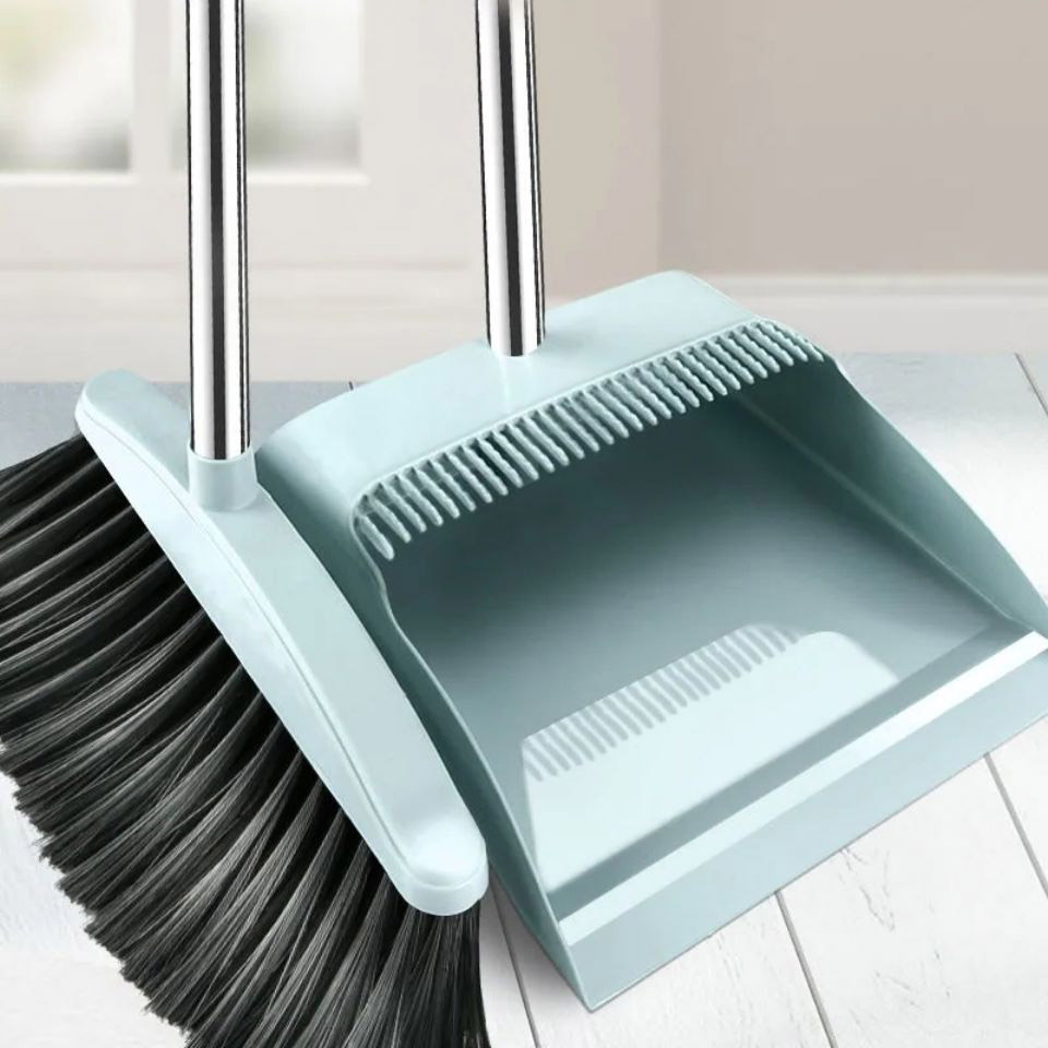   Durable Widening Brush Cleaning Tool Long Metal Handle Scraping Household Cleaning 45 Bevel Design Dustpan And 