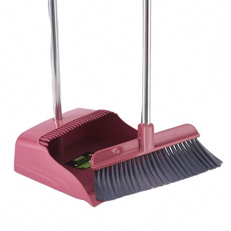 Household Cleaning Windproof Good Quality Materials Long Handle Easy To Sweep Broom And Dustpan Set Easy To Clean