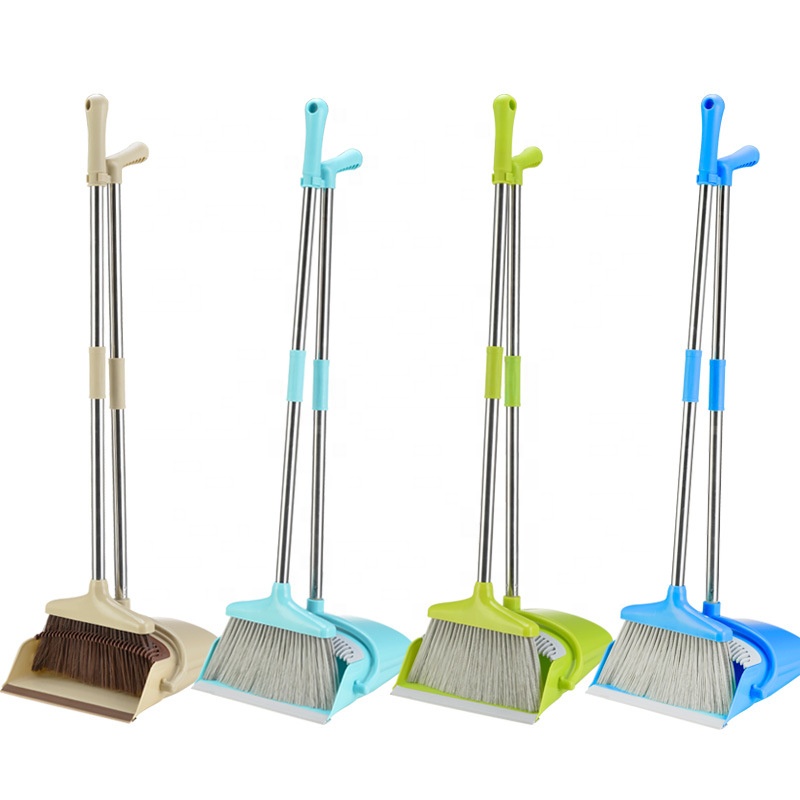 good quality plastic broom with dustpan cleaning broom and dustpan set