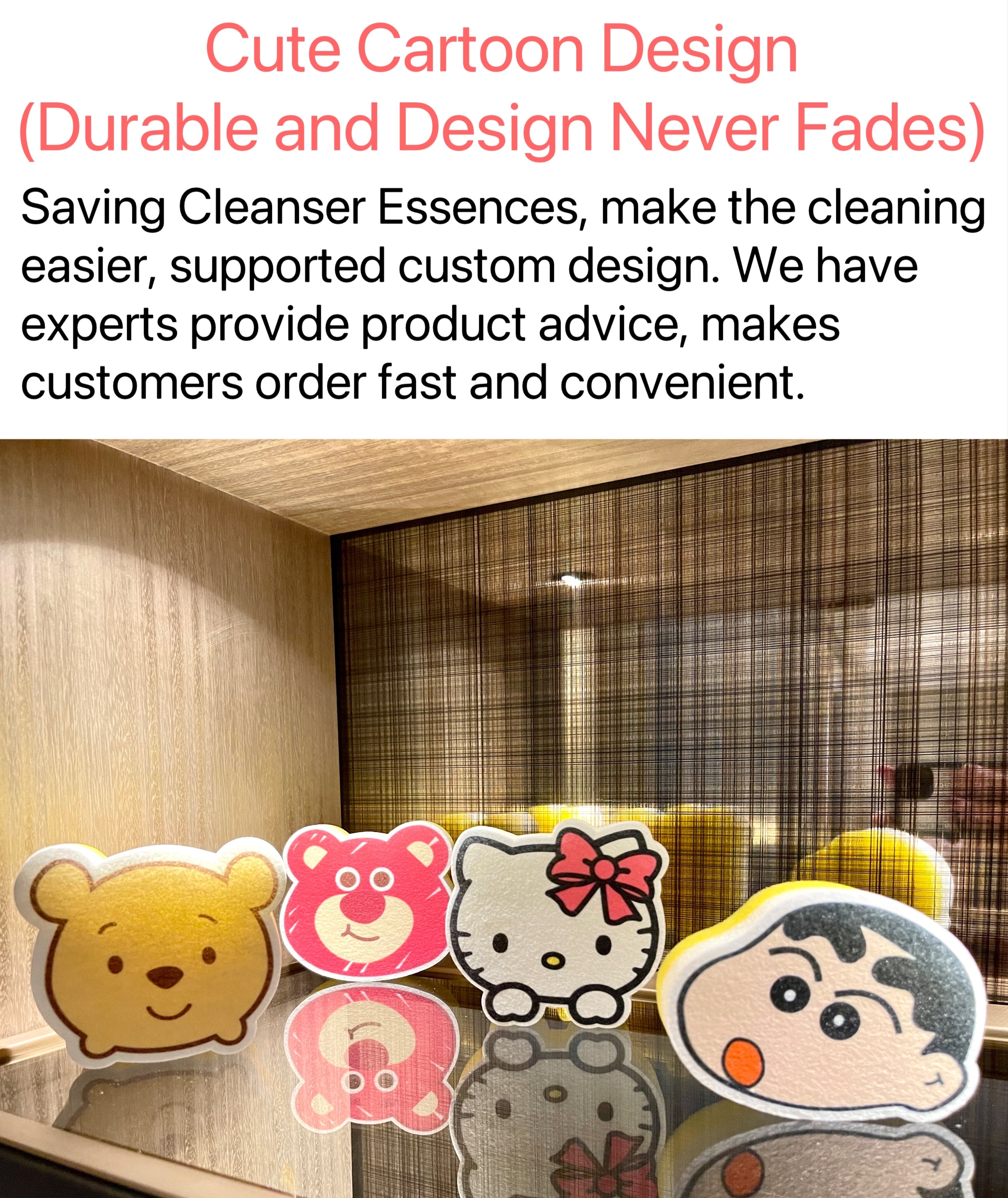 Bear Cartoon Shaped small cleaning sponge set Scrub Foam Prevent Utensil Surface for kitchen cleaning sponge plate spong