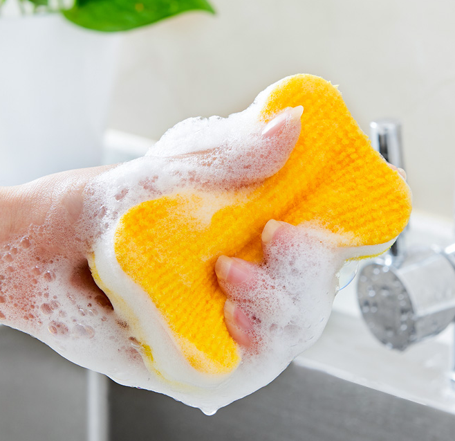 Hot selling dish washing scrubber  Non-woven scouring pad cleaning sponge for kitchen