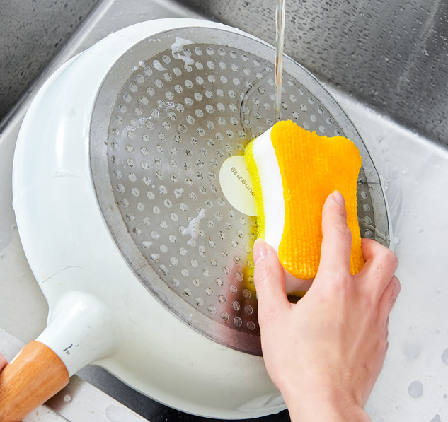 Hot selling dish washing scrubber  Non-woven scouring pad cleaning sponge for kitchen