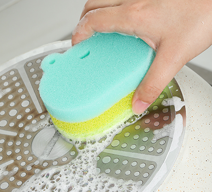 Fashion Daily Necessity Sponge Kitchen Scrubber Dishwashing Sponge with Scouring Pad