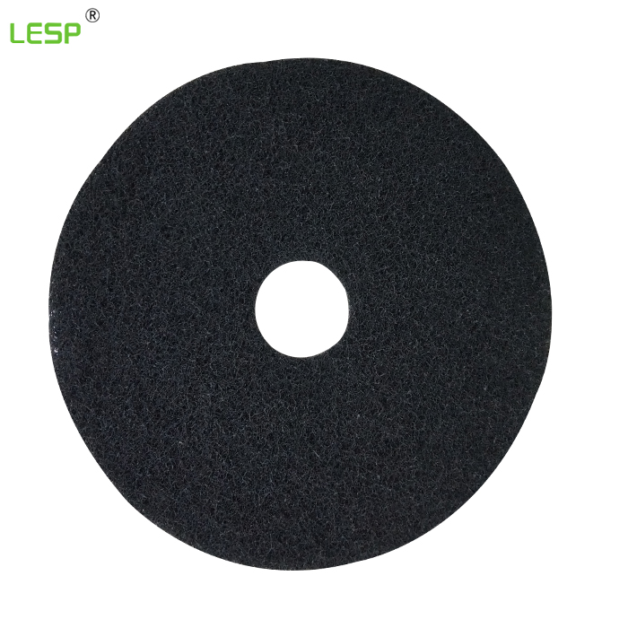 Black Sponge Abrasive Cleaning Scouring Pads Black for Concrete Floor