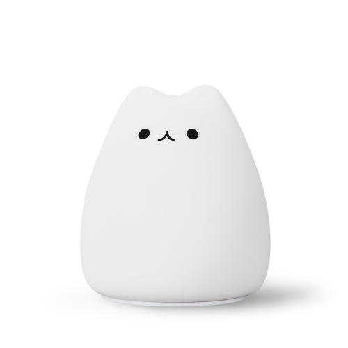 Mini Colorful Cute Cat Silicone Night Light Bedroom Atmosphere baby night light with touch sensor soft table lamp