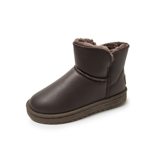 Dropshipping Women Winter Shoes PU High Quality Plush Insole Snow Boots Ladies' Outdoor Ankle Winter Boots