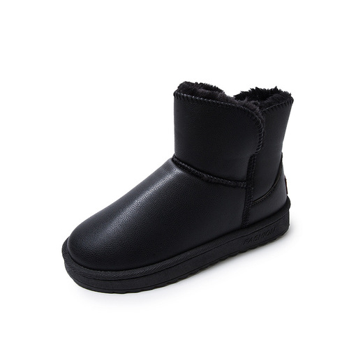 Dropshipping Women Winter Shoes PU High Quality Plush Insole Snow Boots Ladies' Outdoor Ankle Winter Boots