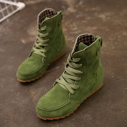 Fashion Martin Boots Low Cylinder Flat Leisure Female Short Boots 