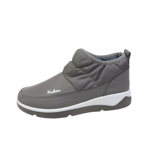 Fashion Women Winter Warm Shoe Leather Wool Flat Shoes Walking Higher Boot Anti-slip Snow Boots