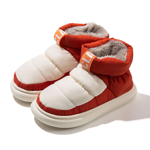 Winter Waterproof Warm Cotton Shoes Women Outdoor Plush Slipper Boots