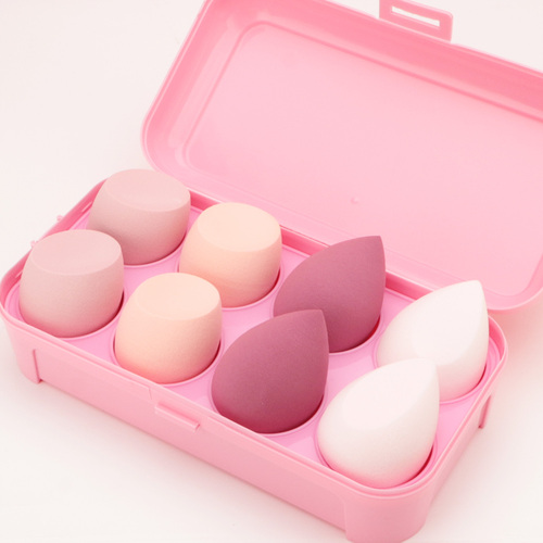 8pcs Bundle Make Up Sponge Cosmetic Puff Tools Holder Cleaner Blender Beauty Soft Make Up Sponge