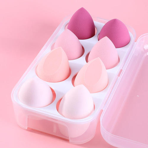 8pcs Bundle Make Up Sponge Cosmetic Puff Tools Holder Cleaner Blender Beauty Soft Make Up Sponge
