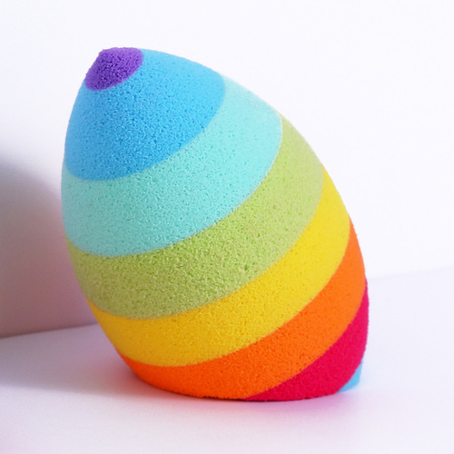 Soft Vegan Latex Free Make Up Foundation Blender Beauty Cosmetic Rainbow Color Powder Puff Makeup Sponge