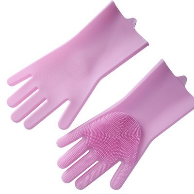 Dish Washing Gloves Scrubber Gloves Heat Resistant Silicone Sponge Magic Silicone Eco-friendly Provided Kitchen Gloves C
