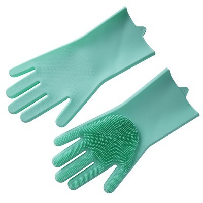 Dish Washing Gloves Scrubber Gloves Heat Resistant Silicone Sponge Magic Silicone Eco-friendly Provided Kitchen Gloves C