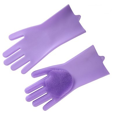 Dish Washing Gloves Scrubber Gloves Heat Resistant Silicone Sponge Magic Silicone Eco-friendly Provided Kitchen Gloves C