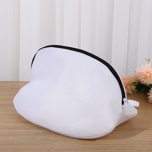 Mesh Shoes Washing Bag White Color Machine Washable Shoe Laundry Bag (1 Piece)
